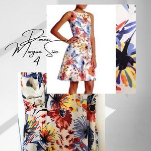 Donna Morgan White / Floral dress size 4